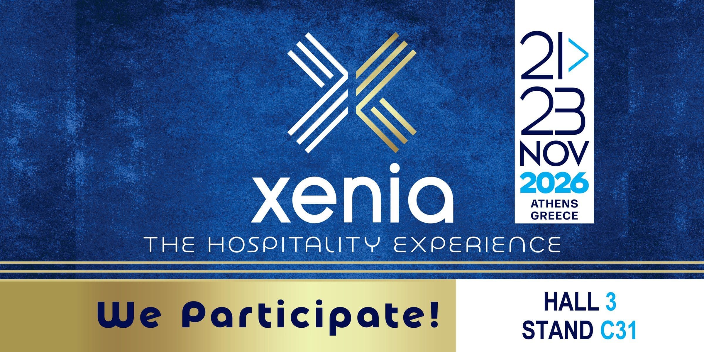 We are exhibiting at XENIA 2026, 21–23 November at the Metropolitan Expo: Hall 3, stand C31